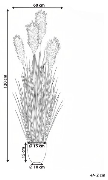 Umělá rostlina CORTADERIA GRASS 120 cm Zelená