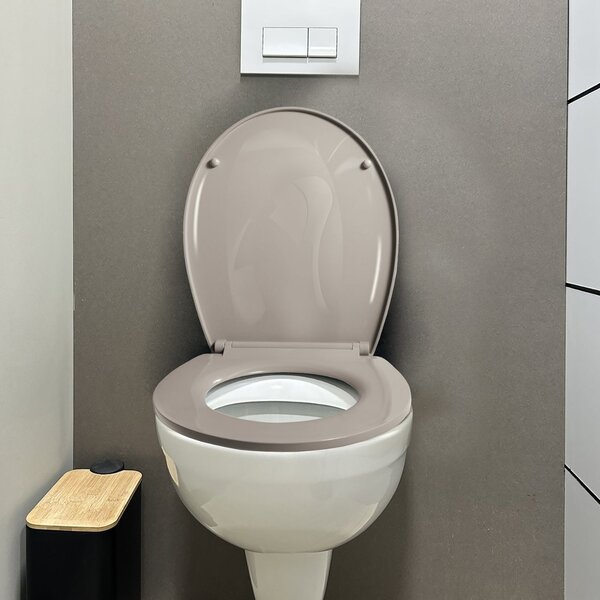 Spirella WC prkénko BROOKE, šedohnědé, recyklovaný plast