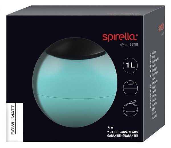 Spirella mini výklopný odpadkový koš BOWL MATT, matně tyrkysový, plast, 1 L