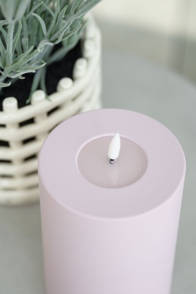 Venkovní LED svíčka Dusty Pink 15 cm