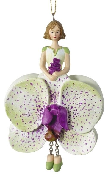 Dekorativní závěsná figurka Květinová dívka Orchideje