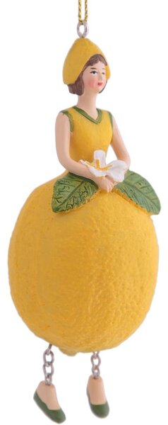 Dekorativní závěsná figurka Květinová dívka Citron