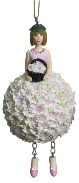 Dekorativní závěsná figurka Květinová dívka Hortenzie