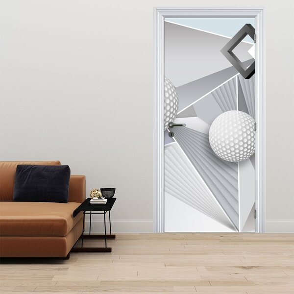 Fototapeta na dveře - Geometrická abstrakce (95x205cm)