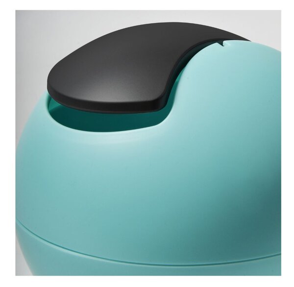 Spirella mini výklopný odpadkový koš BOWL MATT, matně tyrkysový, plast, 1 L