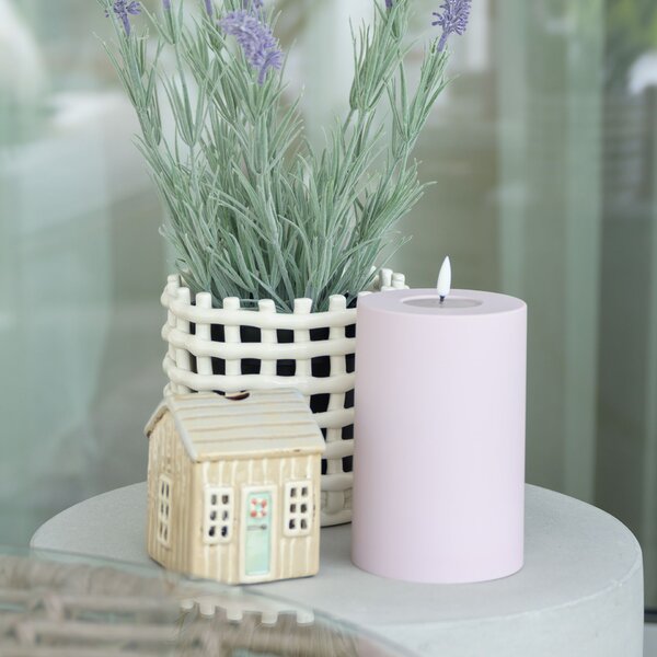Venkovní LED svíčka Dusty Pink 15 cm