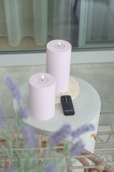 Venkovní LED svíčka Dusty Pink 15 cm