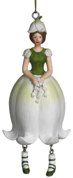 Dekorativní závěsná figurka Květinová dívka Konvalinka