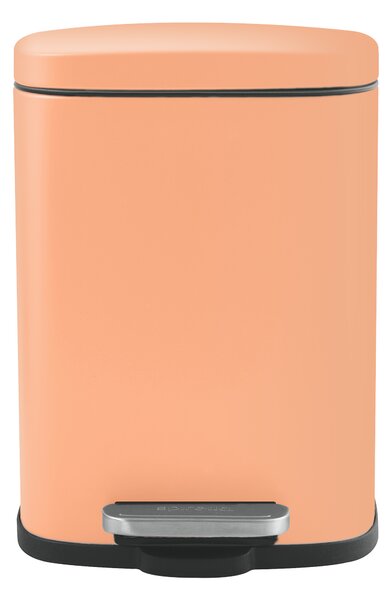 Spirella pedálový odpadkový koš AKIRA, matně broskvový, 5 L