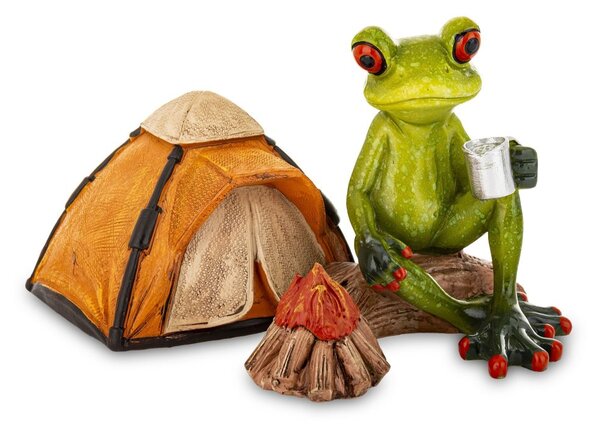 Soška Žaba Pěší turista