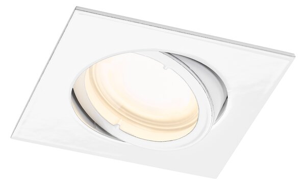 Schrack Podhledové světlo My68 výklopné, hranaté, výřez 68mm, bílá