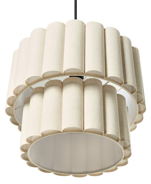 Závěsná lampa BELESSA Len Světle béžová