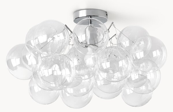 Skleněné stropní svítidlo Bubbles Chrome