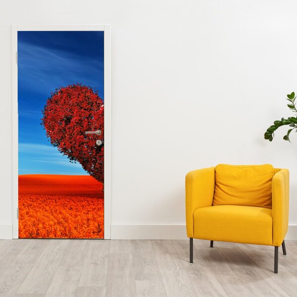 Fototapeta na dveře - Srdce ze stromu (95x205cm)