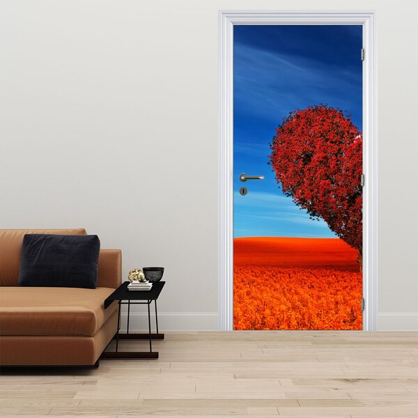 Fototapeta na dveře - Srdce ze stromu (95x205cm)