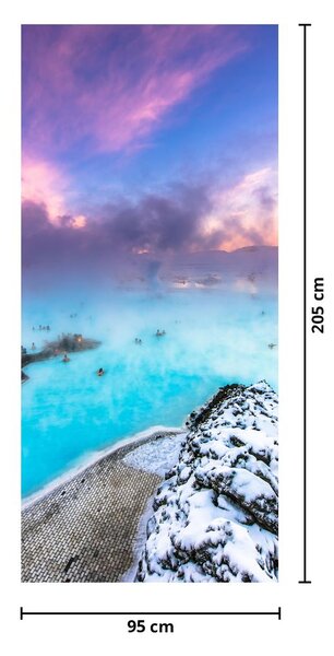 Fototapeta na dveře - Modrá laguna na Islandu (95x205cm)