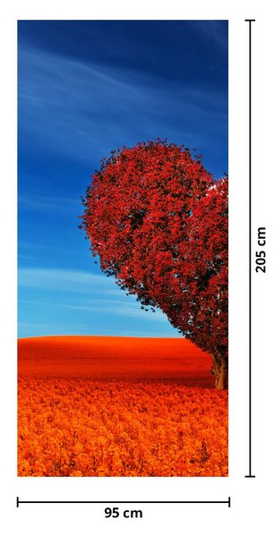Fototapeta na dveře - Srdce ze stromu (95x205cm)