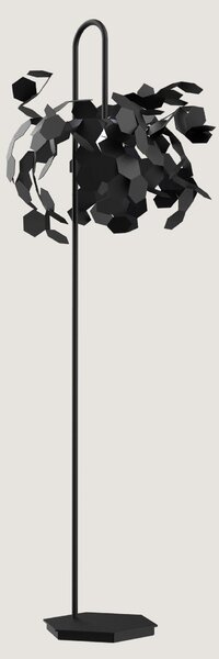 Zava Andromeda, černá stojací lampa, 1xE27, výška 210cm