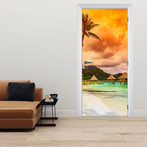 Fototapeta na dveře - Ostrov Bora Bora (95x205cm)