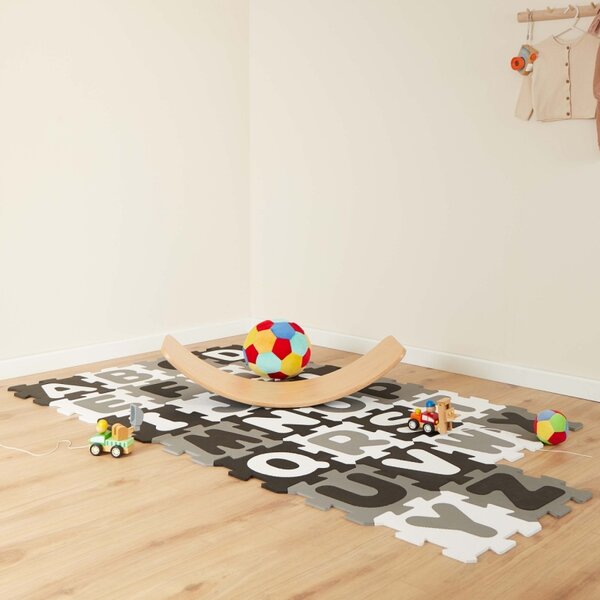 Bieco - Pěnová hrací podložka s abecedou - puzzle black white - 26 ks