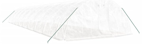 Skleník s ocelovým rámem bílý 90 m² 18 x 5 x 2,3 m