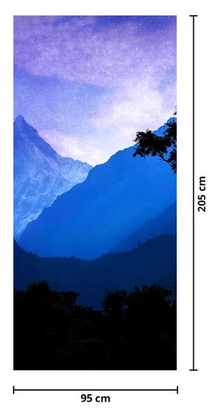Fototapeta na dveře - Noční nebe v Nepálu (95x205cm)