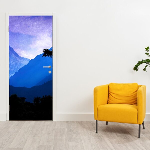 Fototapeta na dveře - Noční nebe v Nepálu (95x205cm)