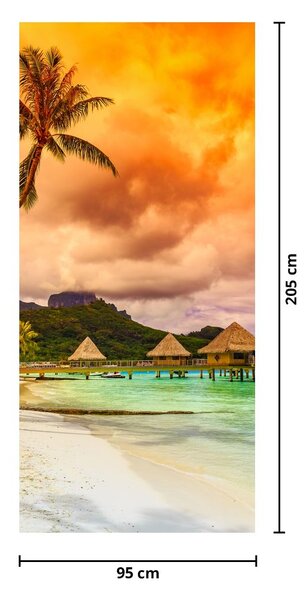 Fototapeta na dveře - Ostrov Bora Bora (95x205cm)