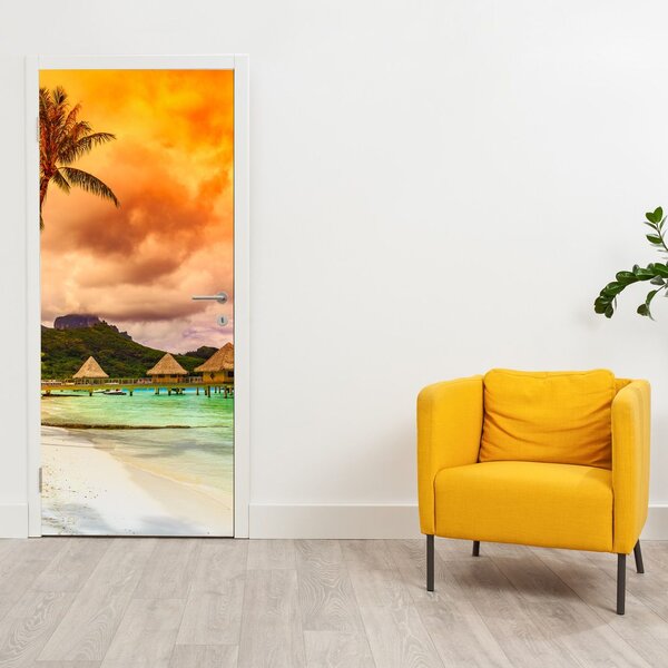 Fototapeta na dveře - Ostrov Bora Bora (95x205cm)