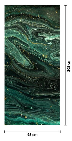 Fototapeta na dveře - Zelený mramor (95x205cm)