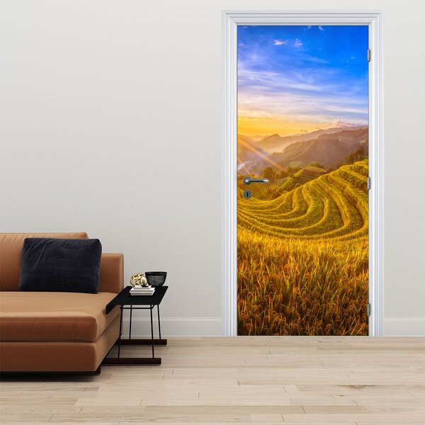 Fototapeta na dveře - Rýžové terasy ve Vietnamu (95x205cm)