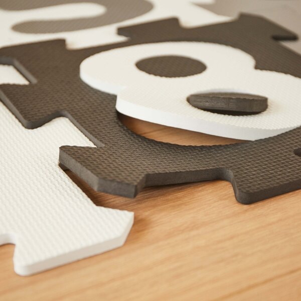 Bieco - Pěnová hrací podložka s čísly - puzzle black white - 10 ks