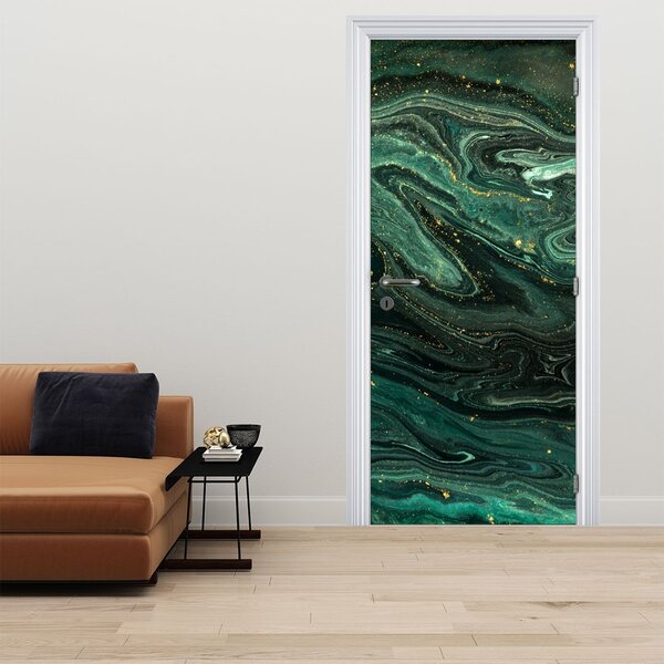 Fototapeta na dveře - Zelený mramor (95x205cm)