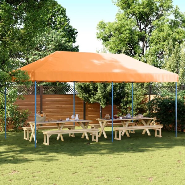 Skládací party stan pop-up oranžový 580 x 292 x 315 cm