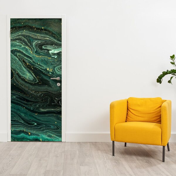 Fototapeta na dveře - Zelený mramor (95x205cm)