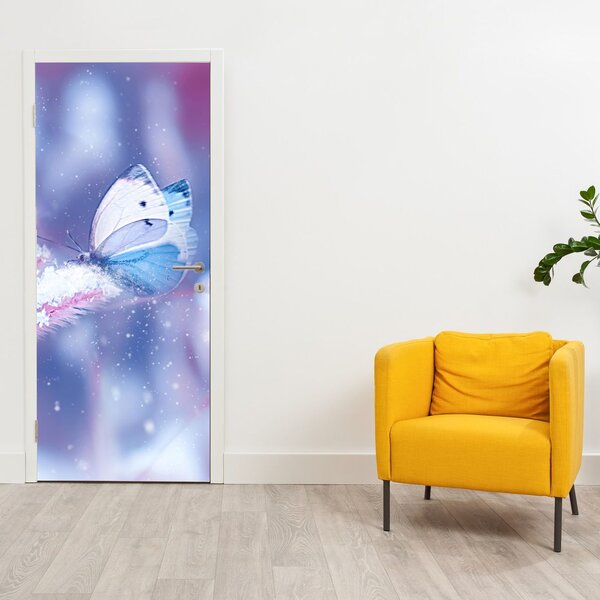 Fototapeta na dveře - Motýli v zimě (95x205cm)