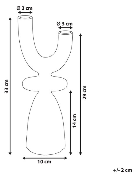 Svícen KRADENIK Kov 33 cm Zlatá