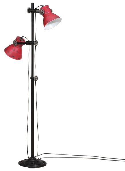 Stojací lampa 25 W červená patina 25 x 25 x 90/160 cm E27