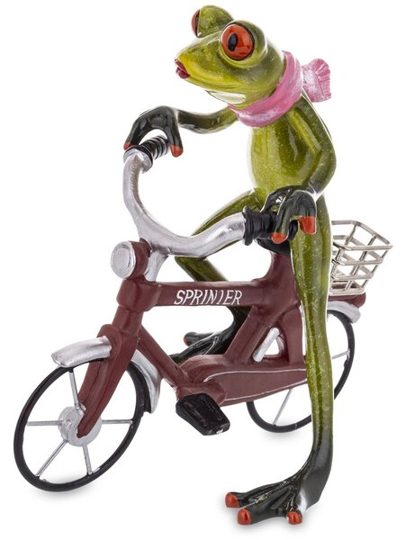 Soška Žaba Cyklistka