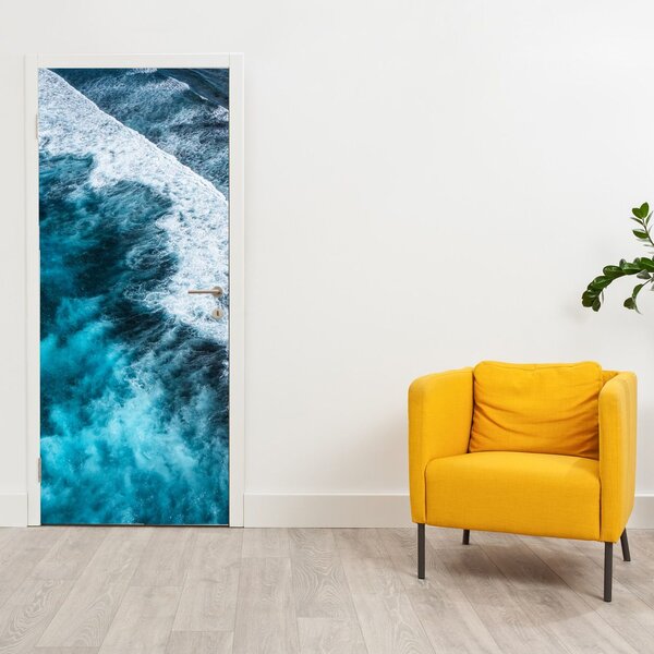 Fototapeta na dveře - Vlny na moři (95x205cm)
