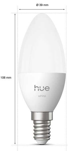 Hue Philips LED žárovka B39 E14, teplá bílá, 2 ks, EU