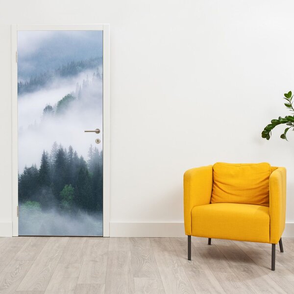Fototapeta na dveře - Stromy v mlze (95x205cm)