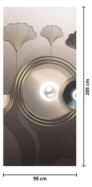 Fototapeta na dveře - Zlatohnědá abstrakce (95x205cm)
