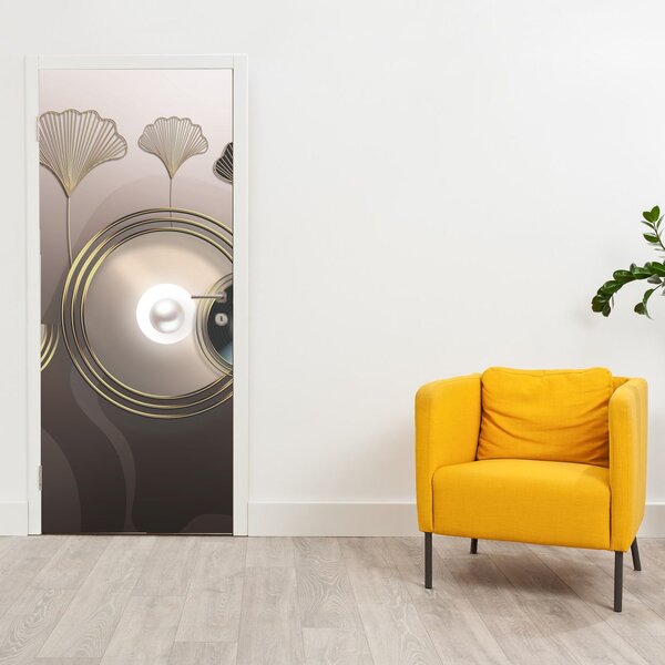 Fototapeta na dveře - Zlatohnědá abstrakce (95x205cm)