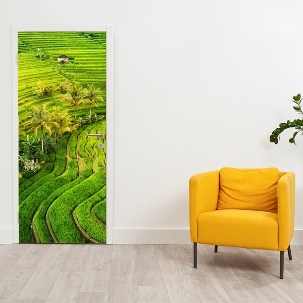 Fototapeta na dveře - Rýžové terasy (95x205cm)