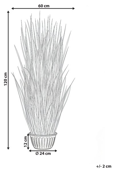 Umělá rostlina GRASS 120 cm Zelená
