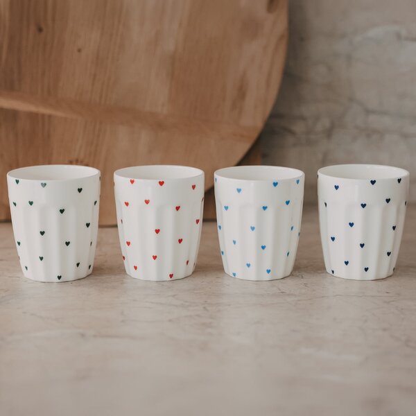 Porcelánový hrnek Mini Hearts 290 ml – dark blue