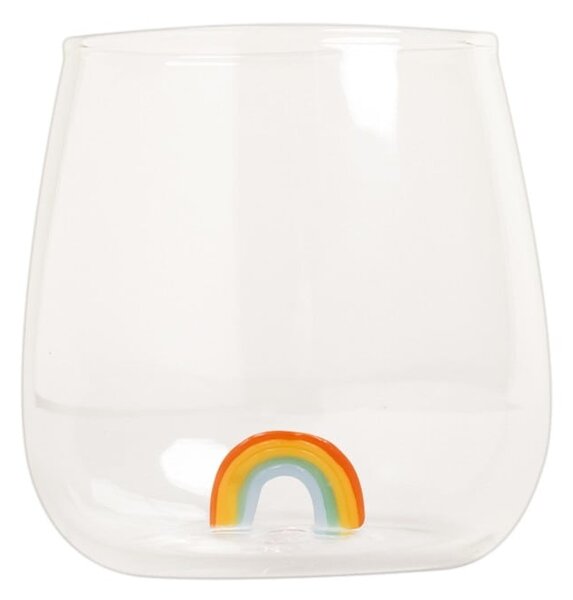Sklenice na vodu s dekorací 370 ml – Rainbow