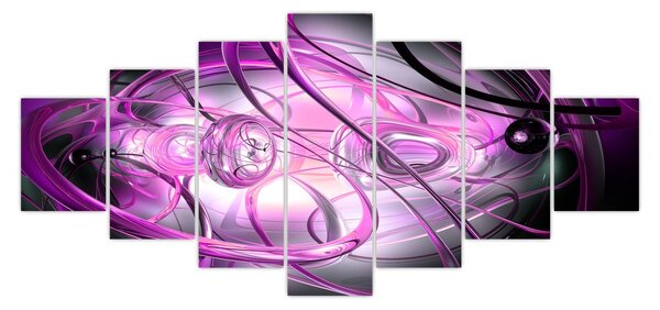 Obraz krásné fialové abstrakce (210x100 cm)