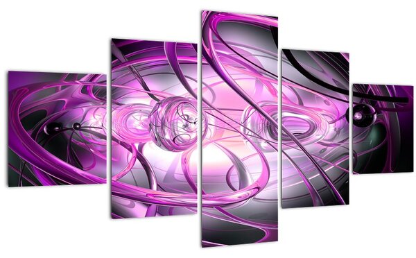Obraz krásné fialové abstrakce (125x70 cm)